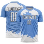 Maillot de football bleu blanc-noir, uniforme léger, motif abstrait, sublimation, personnalisé