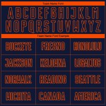 Maillot de football personnalisé à rayures fines, orange, bleu marine, dégradé, sublimation