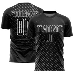 Maillot de football géométrique personnalisé, uniforme de sublimation blanc, noir