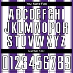 Maillot de football personnalisé violet, blanc et noir, avec sublimation