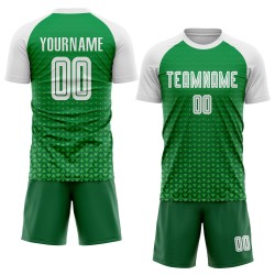 Maillot de football sublimé blanc, uniforme vert, personnalisé Kelly