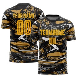 Maillot de football personnalisé par sublimation, couleur or vieilli