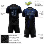 Maillot de football léger personnalisé bleu royal, noir sublimé