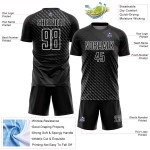 Maillot de football géométrique personnalisé, uniforme de sublimation blanc, noir