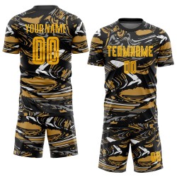 Maillot de football personnalisé par sublimation, couleur or vieilli