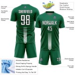 Maillot de football blanc et noir Kelly Shapes personnalisé Green Arrow, sublimation Maillot de football blanc et noir Kelly Shapes personnalisé Green Arrow, sublimation